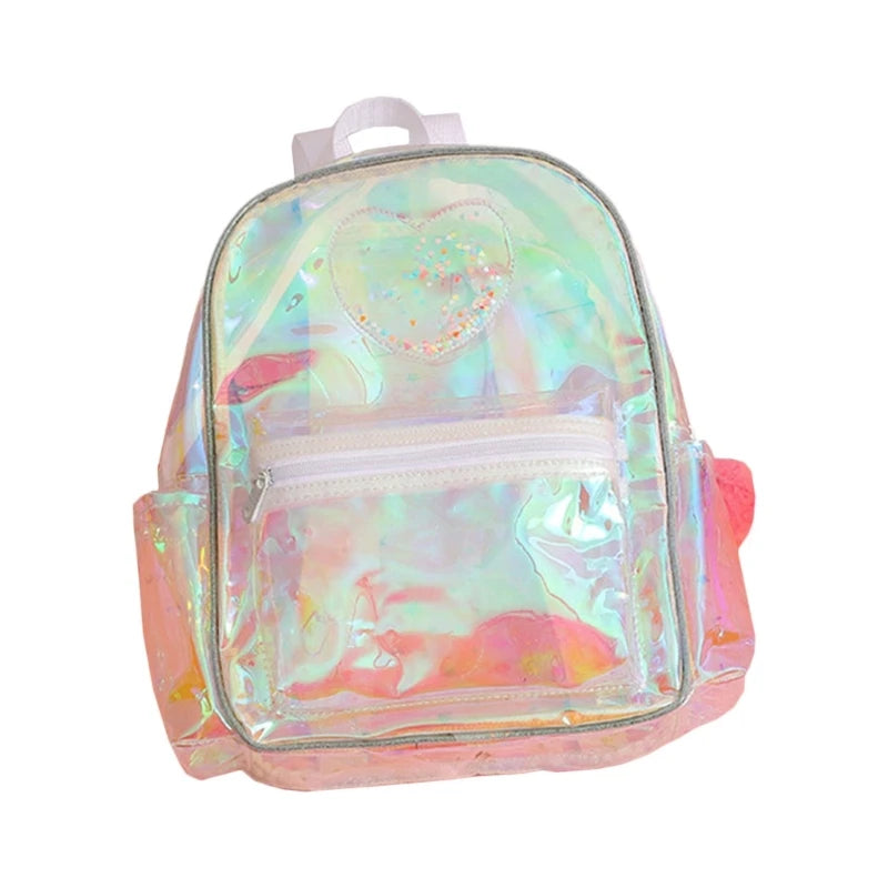 Sac à dos coeur holographique enfant