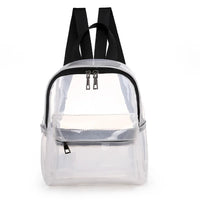 Sac à dos transparent noir fashion - modèle WHITE - TransparenceSac.com