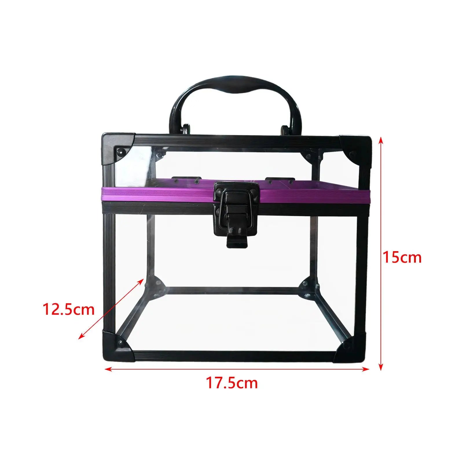 Valisette Transparente Moderne avec Poignée Noir