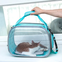 Sac de transport transparent pour animaux - modèle Blue / 40x30x30cm - TransparenceSac.com