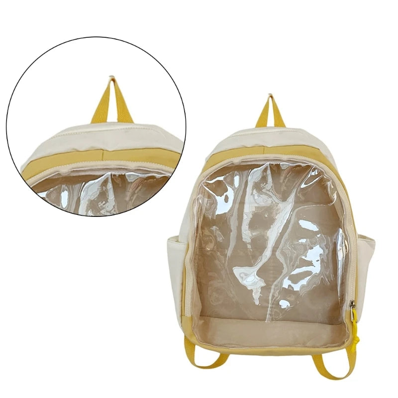 Sac à dos transparent fashion noir élégant