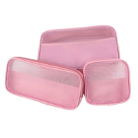 Trousse organiseur rose fashion rangement multi-compartiments - TransparenceSac.com