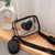 Sac banane transparent coeur noir élégant - modèle black / 20X13X10cm - TransparenceSac.com