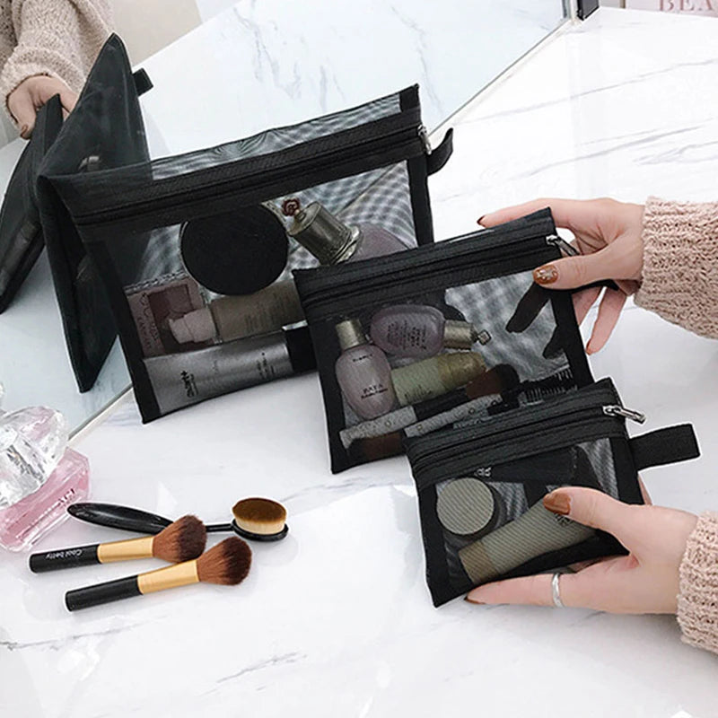 Trousse de toilette transparente chic