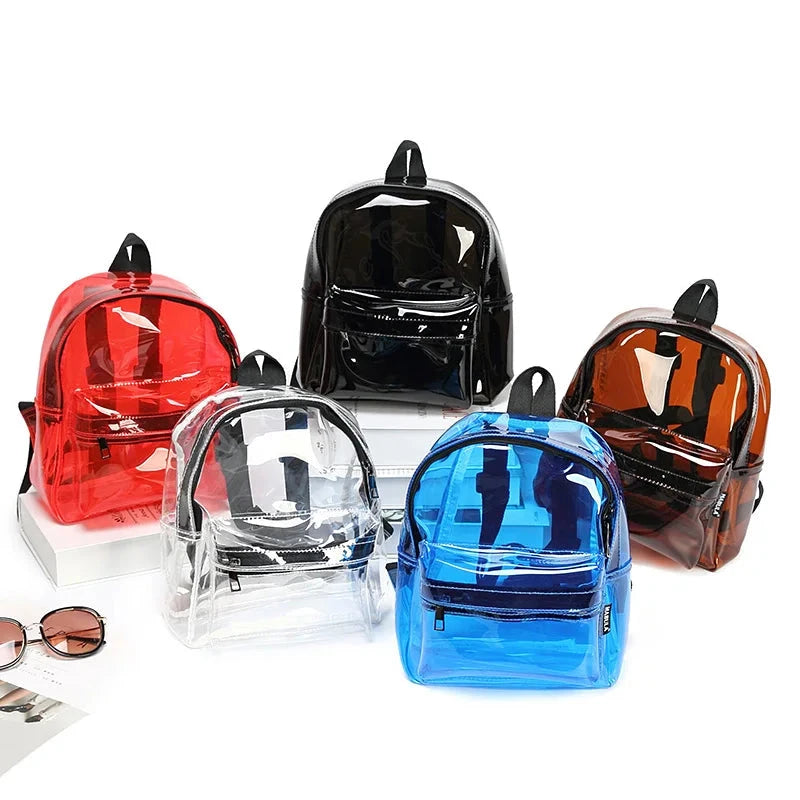 Sac à dos transparent rose fashion