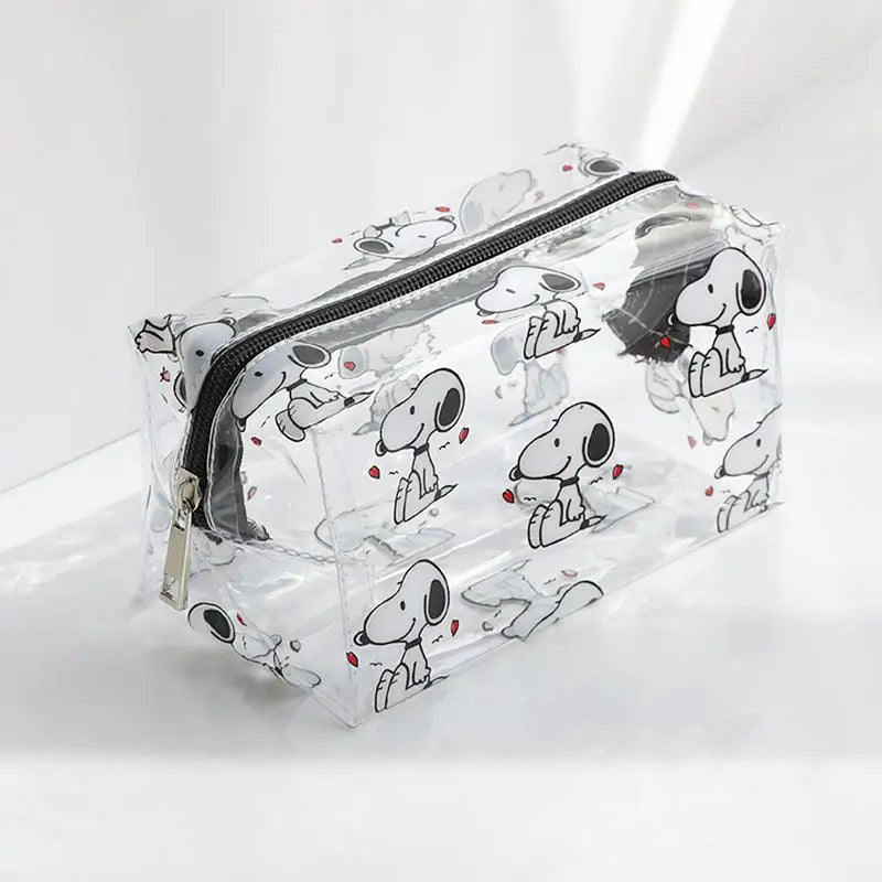 Trousse transparente personnages cartoons adorables