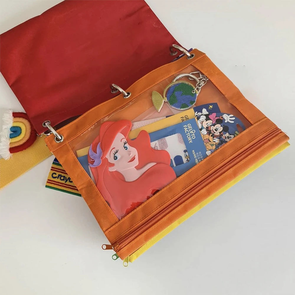 Pochette transparente arc-en-ciel fashion