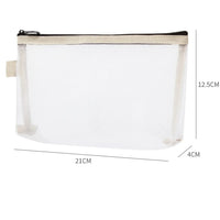 Trousse de rangement transparent rose large - modèle Large Yellow - TransparenceSac.com