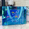 Sac shopping transparent joyeux irisé fashion