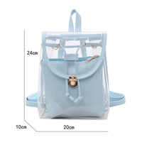 Sac à dos transparent bleu tendance - TransparenceSac.com