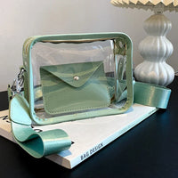 Sac bandoulière transparent mode élégance - modèle green - TransparenceSac.com