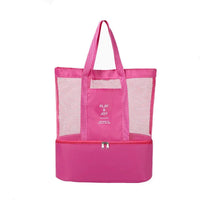 Sac shopping transparent et noir élégant - modèle Red - TransparenceSac.com