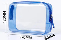 Sac Trousse Transparent Vert Compact Pratique - modèle Blue - TransparenceSac.com