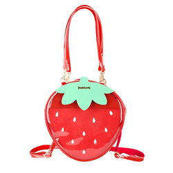 Acheter Sac bandoulière transparent fraise fashion - TransparenceSac.com