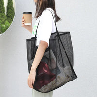 Sac de shopping transparent chic - modèle black - TransparenceSac.com