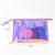 Pochette maquillage iridescente transparente mode - modèle Violet - TransparenceSac.com