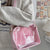 Sac bandoulière transparent tendance élégance - modèle Pink / Grand sac sans décoration - TransparenceSac.com