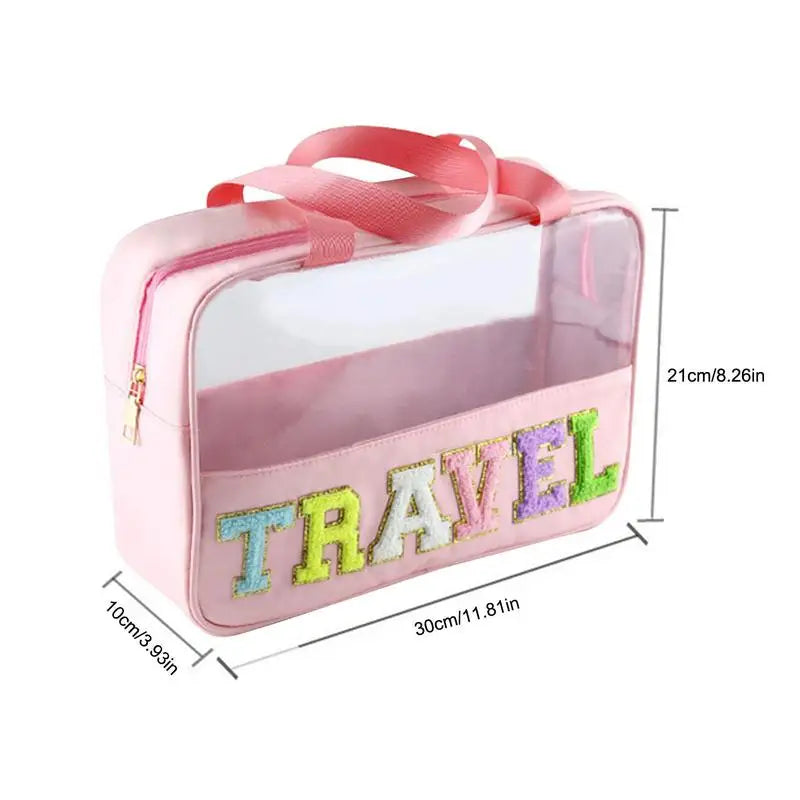 Trousse voyage transparente fashion colorée pratique