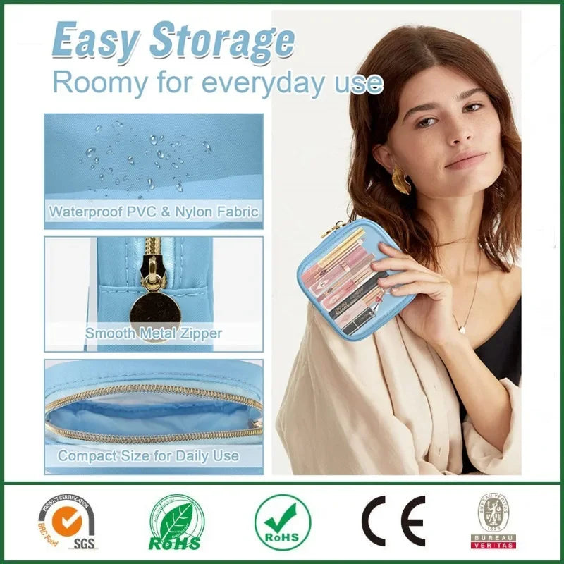 Trousse transparente élégante voyage cosmétique