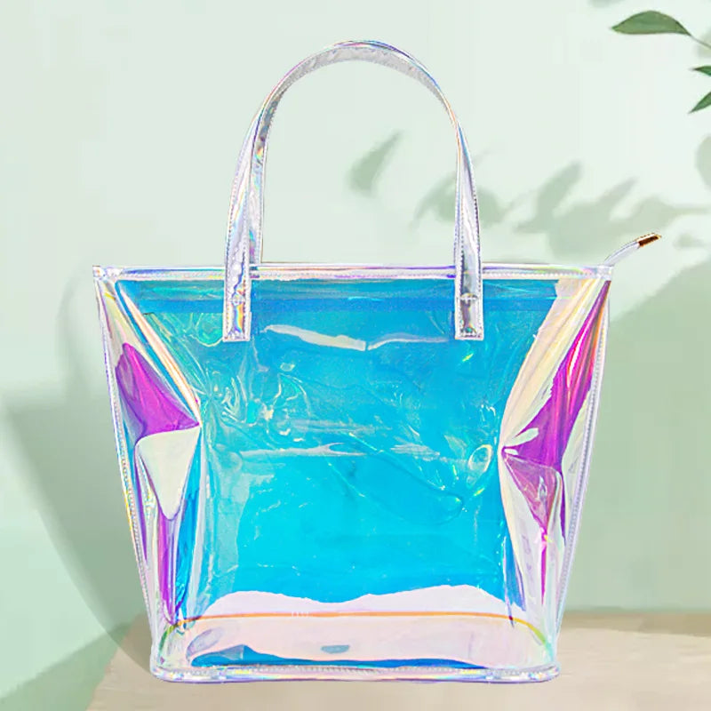 Sac à main transparent holographique mode