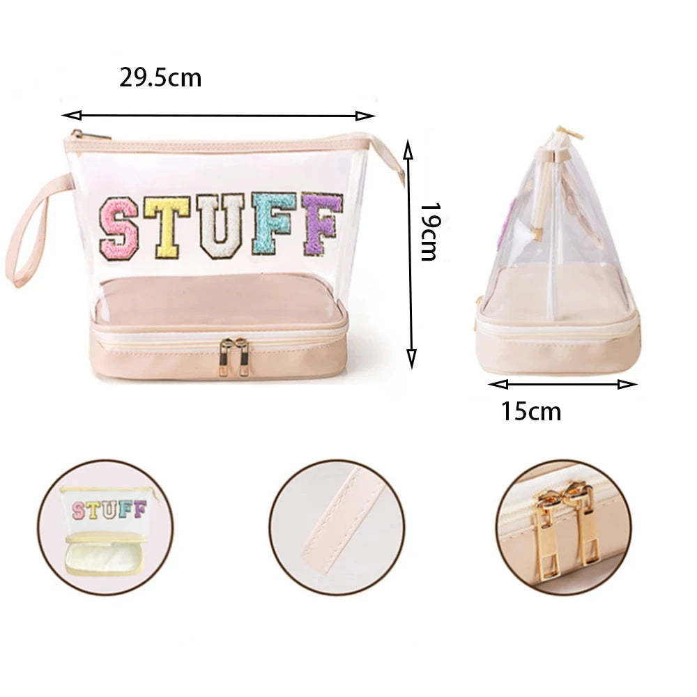 Pochette transparente tendance pour accessoires