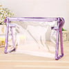 Pochette transparente maquillage rose fashion