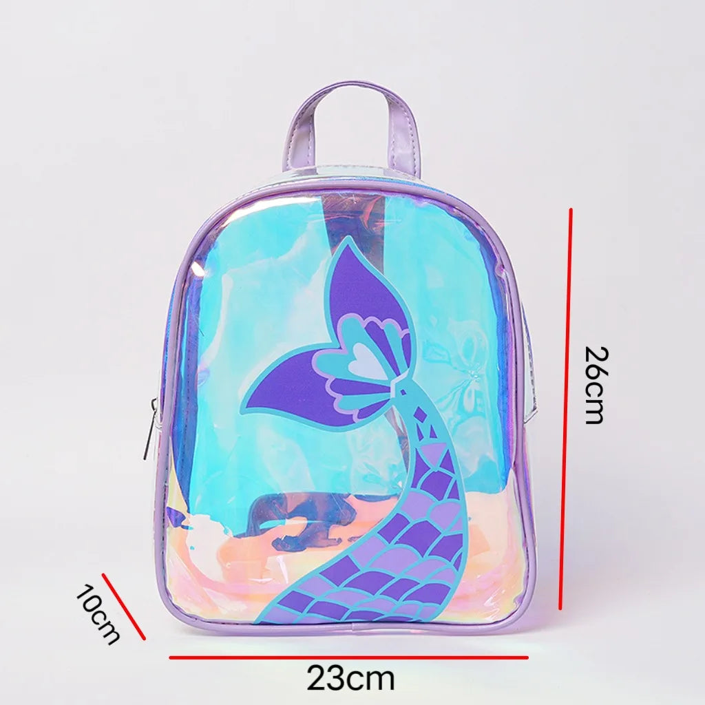 Sac à dos transparent sirène colorée