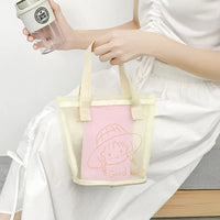 Sac Shopping Transparent Good Luck Fashion - modèle Yellow small - TransparenceSac.com