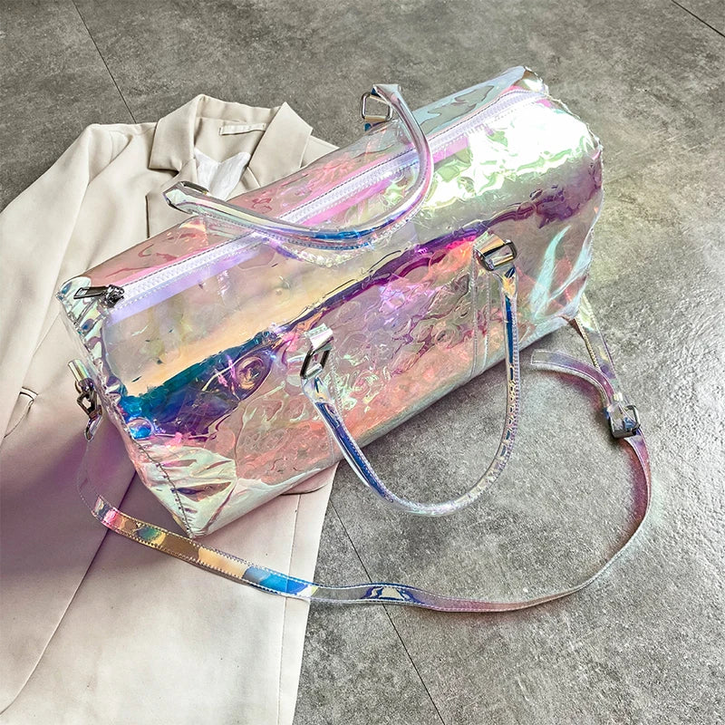 Sac bandoulière holographique tendance