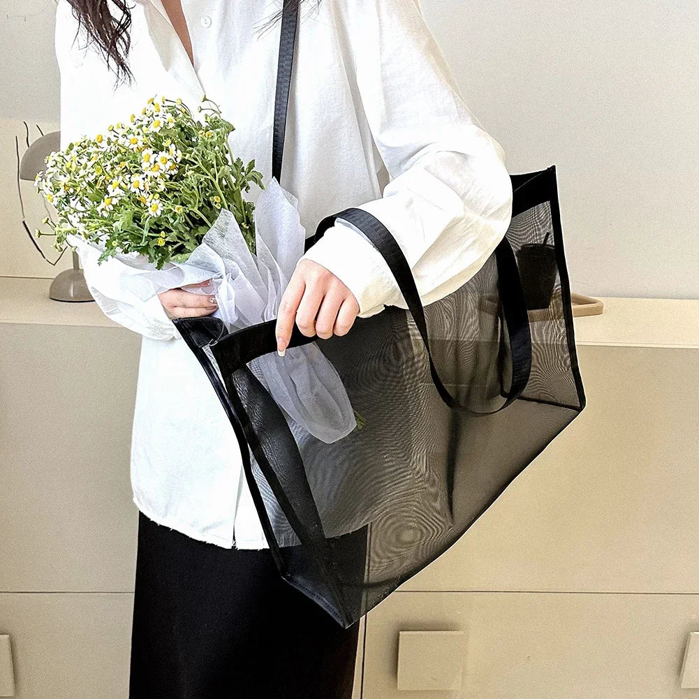 Sac shopping transparent mode élégant