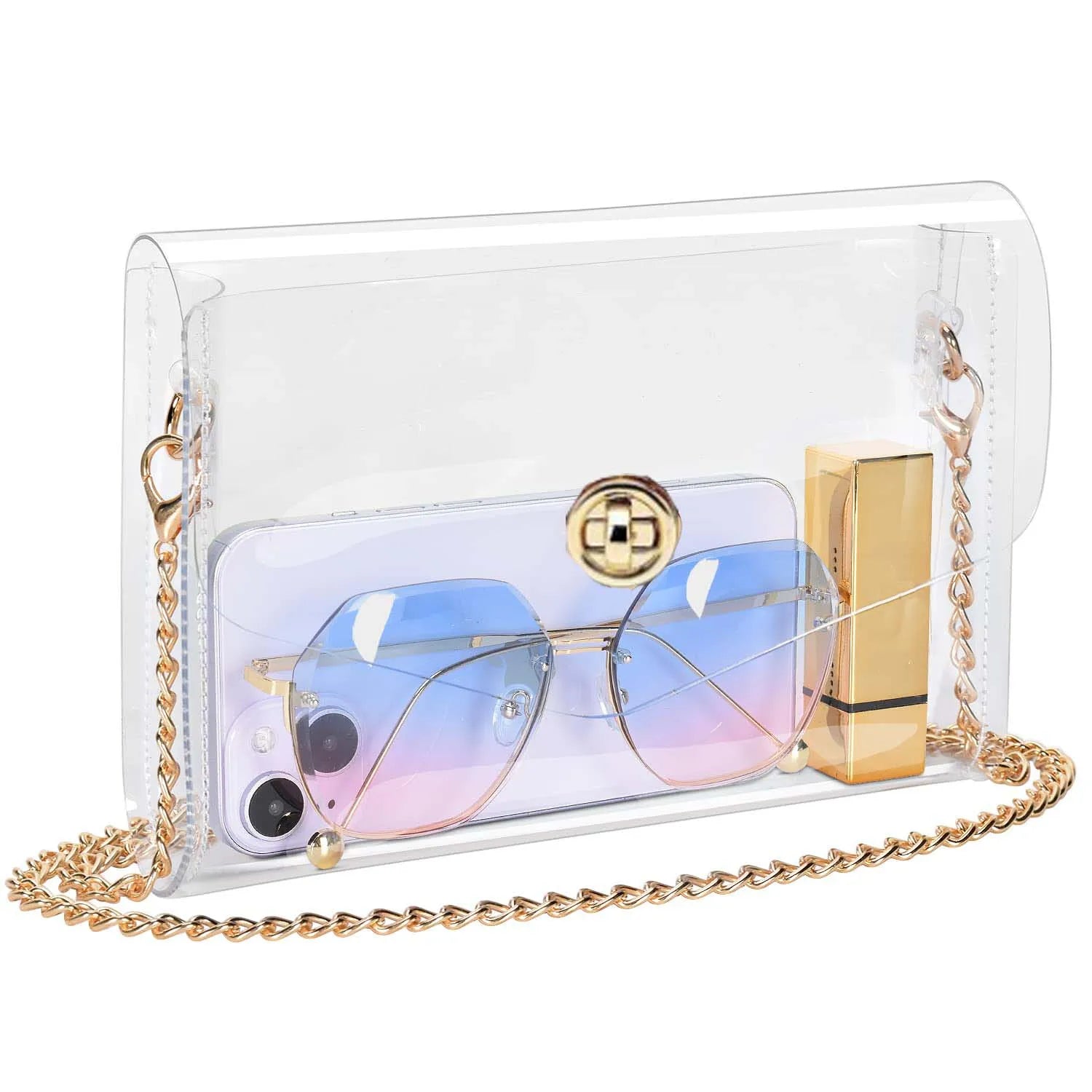 Pochette transparente chic soirée élégante