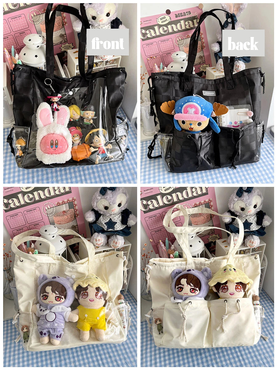 Sac shopping transparent tendance élégant