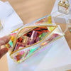 Trousse holographique transparente tendance