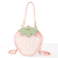 Sac bandoulière transparent fraise fashion - modèle Pink - TransparenceSac.com