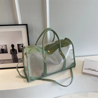 Sac de Voyage Transparent Chic - modèle green - TransparenceSac.com