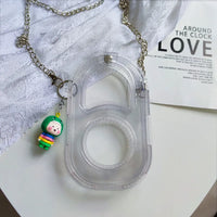 Trousse transparente mode enfant avec porte clés - modèle 1 with pendant - TransparenceSac.com