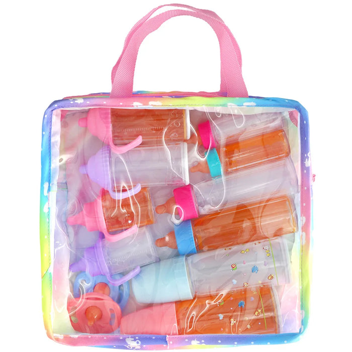 Sac à langer transparent multicolore pour bébé