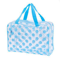 Sac de voyage transparent à pois roses - modèle Blue - TransparenceSac.com
