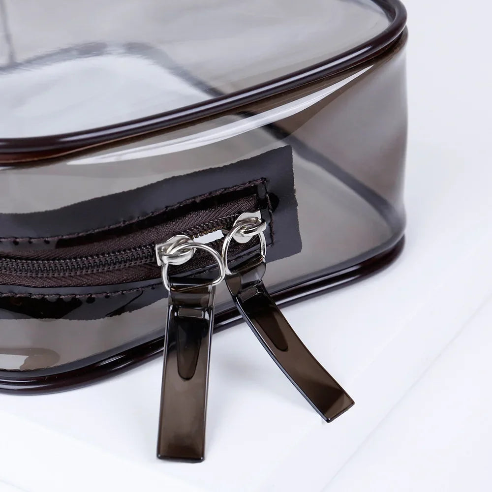 Sac Trousse Transparent Vert Compact Pratique