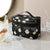 Trousse de toilette fleurs chic - modèle Square Black - TransparenceSac.com