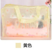 Trousse transparente motif floral élégant - modèle yellow color - TransparenceSac.com