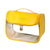Trousse voyage transparence élégante cuir - modèle Yellow - TransparenceSac.com