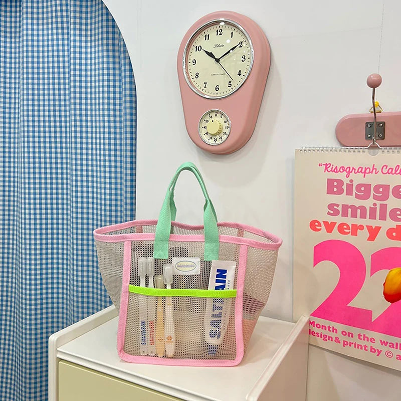 Sac de plage transparent coloré léger