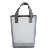 Sac shopping transparent gris moderne - modèle gray - TransparenceSac.com