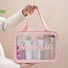 Sac de voyage transparent rose élégant