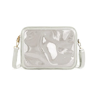 Sac bandoulière transparent noir fashion - modèle White - TransparenceSac.com