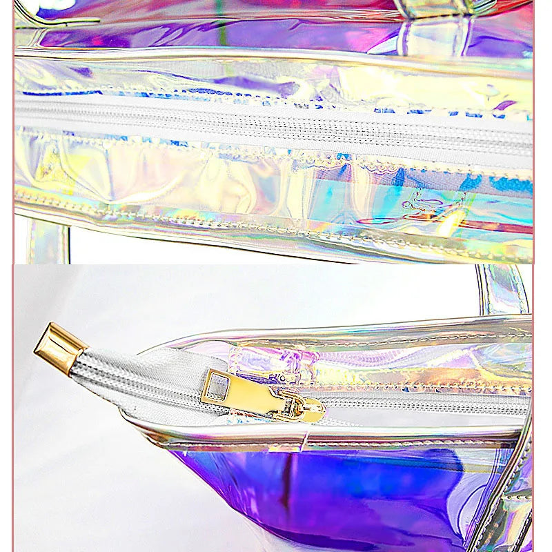 Sac à main transparent holographique mode