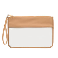 Pochette transparente mode soirée élégante - modèle Kaki - TransparenceSac.com