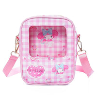 Sac bandoulière transparent motifs kawaii violets - modèle NO3 - TransparenceSac.com