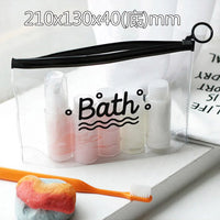 Trousse de toilette transparente motifs palmes - modèle S 1 - TransparenceSac.com